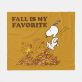 Peanuts | Herfst is mijn favoriet Fleece Deken (Voorkant (Horizontaal))