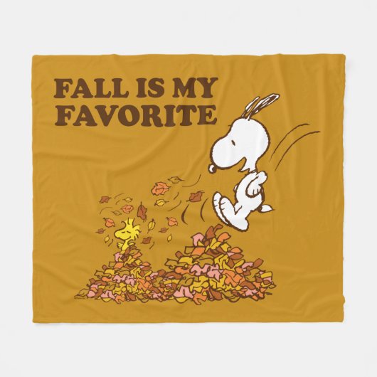Peanuts | Herfst is mijn favoriet Fleece Deken (Voorkant (Horizontaal))