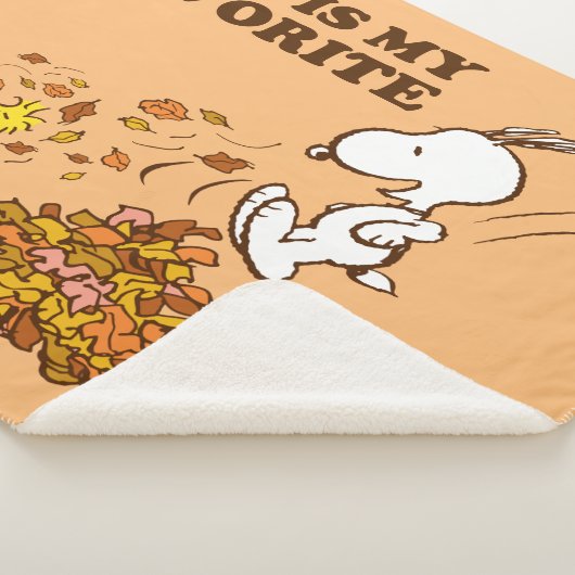 Peanuts | Herfst is mijn favoriet Sherpa Deken (3/4)