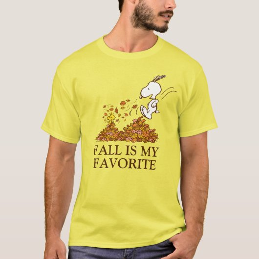 Peanuts | Herfst is mijn favoriet T-shirt (Voorkant)