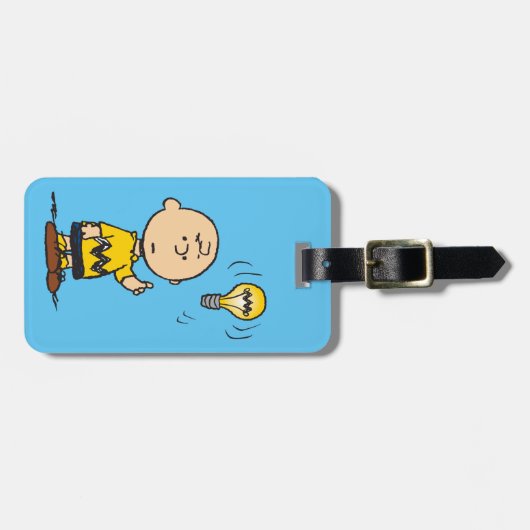 Peanuts | Het gloeilampidee van Charlie Brown Bagagelabel (Voorkant horizontaal)