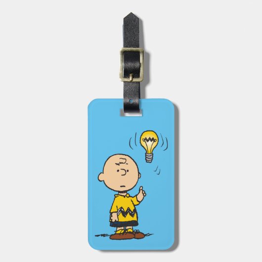 Peanuts | Het gloeilampidee van Charlie Brown Bagagelabel (Voorkant verticaal)