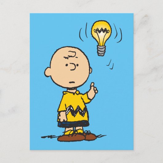 Peanuts | Het gloeilampidee van Charlie Brown Briefkaart (Voorkant)