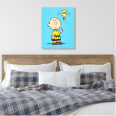 Peanuts | Het gloeilampidee van Charlie Brown Canvas Afdruk (Insitu (Slaapkamer))