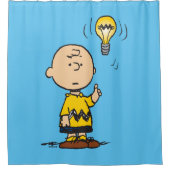 Peanuts | Het gloeilampidee van Charlie Brown Douchegordijn (Voorkant)