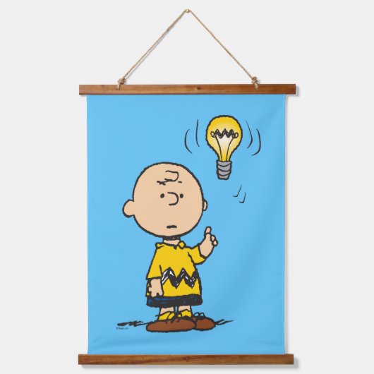 Peanuts | Het gloeilampidee van Charlie Brown Hangend Wandkleed (Voorkant)