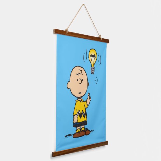 Peanuts | Het gloeilampidee van Charlie Brown Hangend Wandkleed (Gebogen)