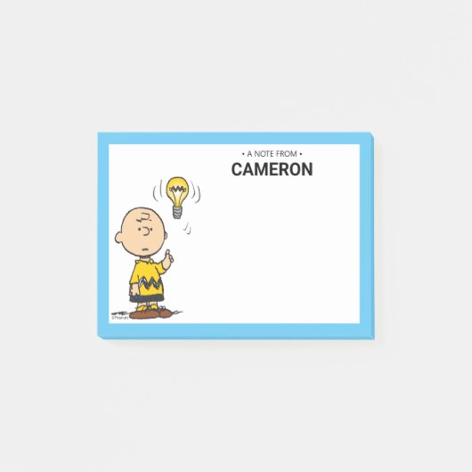 Peanuts | Het gloeilampidee van Charlie Brown Post-it® Notes (Voorkant)