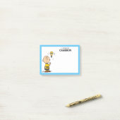 Peanuts | Het gloeilampidee van Charlie Brown Post-it® Notes (Op bureau)