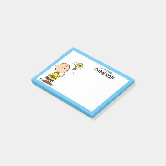 Peanuts | Het gloeilampidee van Charlie Brown Post-it® Notes (Schuin)