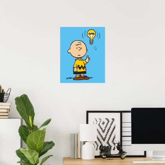 Peanuts | Het gloeilampidee van Charlie Brown Poster (Thuiskantoor)