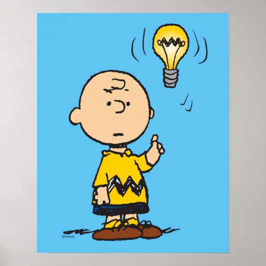 Peanuts | Het gloeilampidee van Charlie Brown Poster (Voorkant)