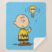 Peanuts | Het gloeilampidee van Charlie Brown Sherpa Deken (Voorkant)