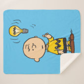Peanuts | Het gloeilampidee van Charlie Brown Sherpa Deken (Voorkant (horizontaal))