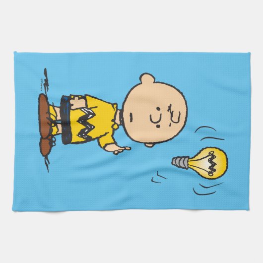 Peanuts | Het gloeilampidee van Charlie Brown Theedoek (Horizontaal)