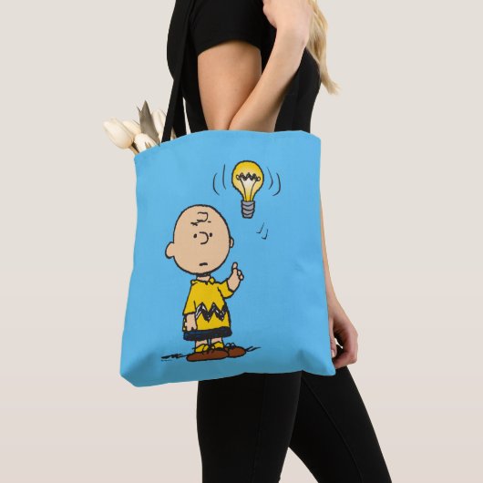 Peanuts | Het gloeilampidee van Charlie Brown Tote Bag (Dichtbij)