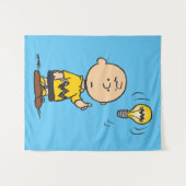 Peanuts | Het gloeilampidee van Charlie Brown Wandkleed (Voorkant (horizontaal))
