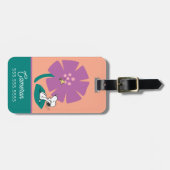 Peanuts | Het illustreren van Natuur Paarse Bloem Bagagelabel (Voorkant horizontaal)