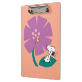 Peanuts | Het illustreren van Natuur Paarse Bloem Klembord (Links)