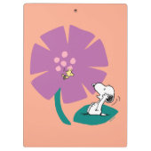 Peanuts | Het illustreren van Natuur Paarse Bloem Klembord (Achterkant)