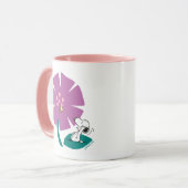 Peanuts | Het illustreren van Natuur Paarse Bloem Mok (Voorkant links)