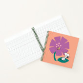 Peanuts | Het illustreren van Natuur Paarse Bloem Notitieboek (Binnen)