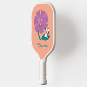 Peanuts | Het illustreren van Natuur Paarse Bloem Pickleball Paddle (Links)
