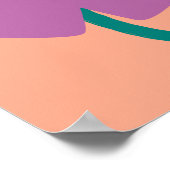 Peanuts | Het illustreren van Natuur Paarse Bloem Poster (Hoek)