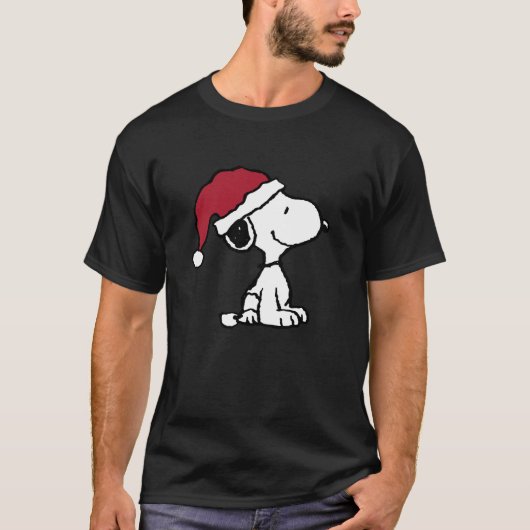 Peanuts Holiday Santa Hat Snoopy T-shirt (Voorkant)