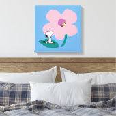 Peanuts | Illustratie Natuur roze bloem Canvas Afdruk (Insitu (Slaapkamer))