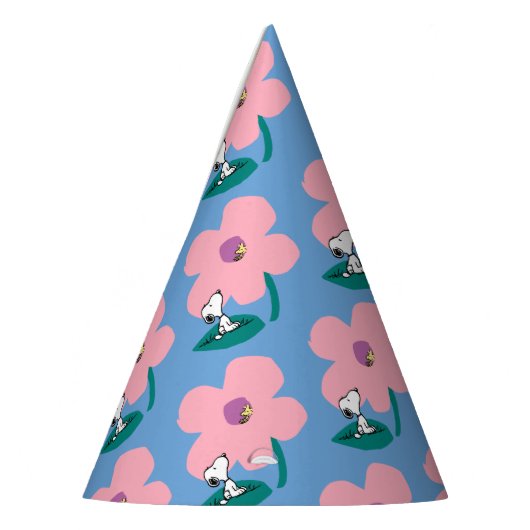 Peanuts | Illustratie Natuur roze bloem Feesthoedjes (Links)