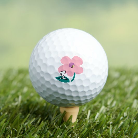 Peanuts | Illustratie Natuur roze bloem Golfballen (Insitu Shirt)