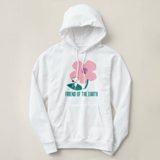 Peanuts | Illustratie Natuur roze bloem Hoodie (Design voorkant)