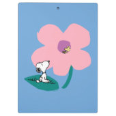 Peanuts | Illustratie Natuur roze bloem Klembord (Achterkant)