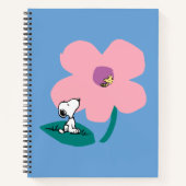 Peanuts | Illustratie Natuur roze bloem Notitieboek (Voorkant)