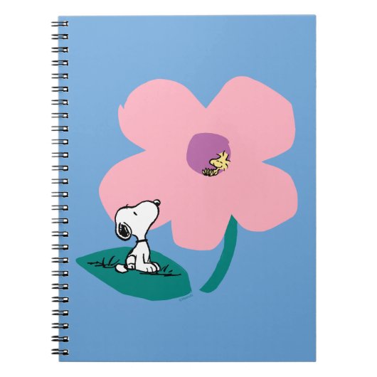 Peanuts | Illustratie Natuur roze bloem Notitieboek (Voorkant)
