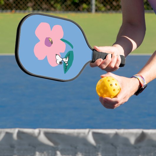 Peanuts | Illustratie Natuur roze bloem Pickleball Paddle (Insitu)