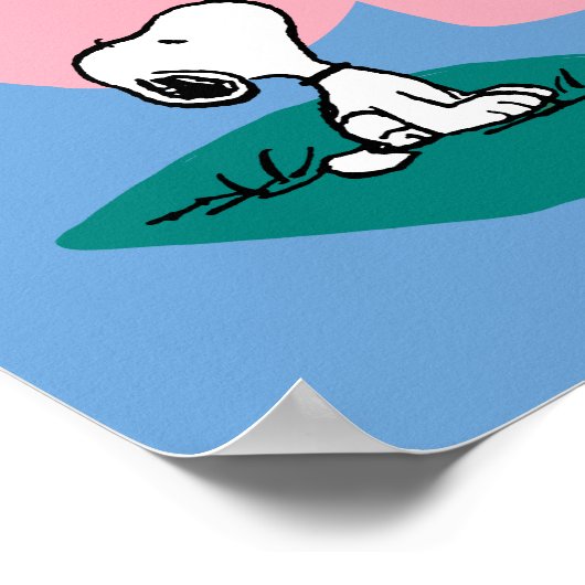 Peanuts | Illustratie Natuur roze bloem Poster (Hoek)