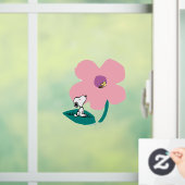 Peanuts | Illustratie Natuur roze bloem Raamsticker (Huis)