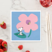 Peanuts | Illustratie Natuur roze bloem Servet (Insitu)