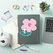 Peanuts | Illustratie Natuur roze bloem Sticker (iPad Cover)