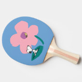 Peanuts | Illustratie Natuur roze bloem Tafeltennisbatje (Zijkant)