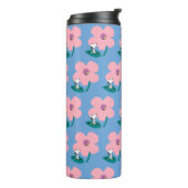 Peanuts | Illustratie Natuur roze bloem Thermosbeker (Gedraaid links)