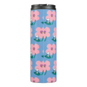 Peanuts | Illustratie Natuur roze bloem Thermosbeker (Achterkant)