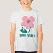 Peanuts | Illustratie Natuur roze bloem Tri-Blend Shirt (Voorkant)