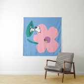 Peanuts | Illustratie Natuur roze bloem Wandkleed (In Situ (horizontaal))