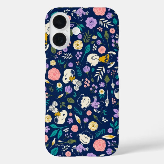 Peanuts In Bloom Pattern Case-Mate iPhone Case (Achterkant)