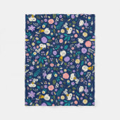 Peanuts In Bloom Pattern Fleece Deken (Voorkant)