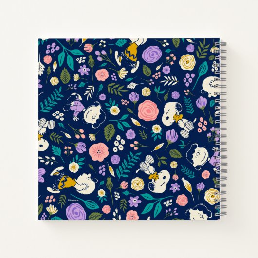 Peanuts In Bloom Pattern Notitieboek (Achterkant)