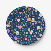 Peanuts In Bloom Pattern Papieren Bordje (Voorkant)